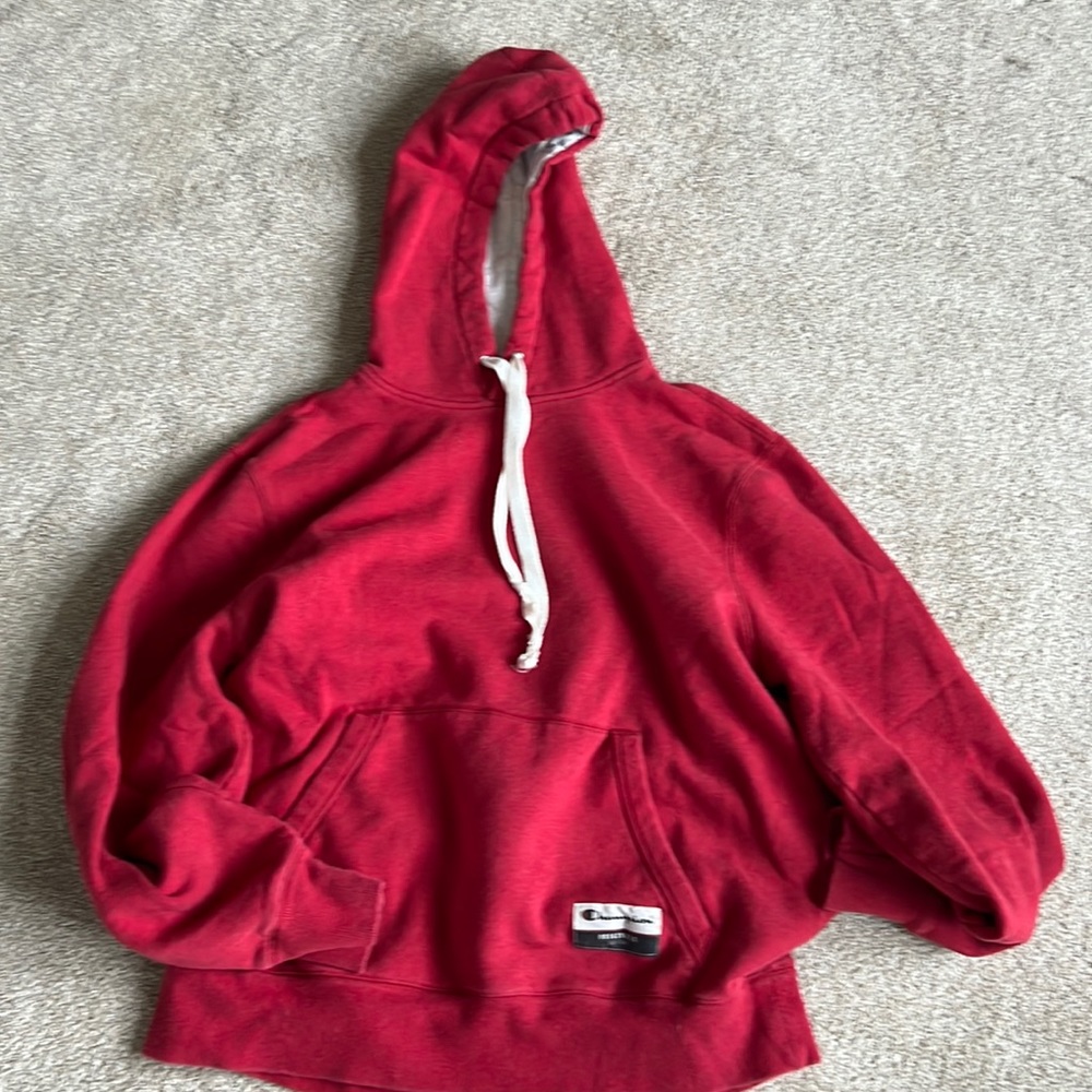 Champion, heavy weight hoodie pullover sweatshirt, size large